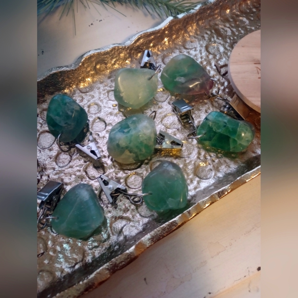 Curtain Clip Weights. Jade. 7 Piece Set.